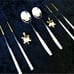 Classic Gold Turtle Titanium & 22K Gold Plated Spoon, Chopsticks & Utensils Rest