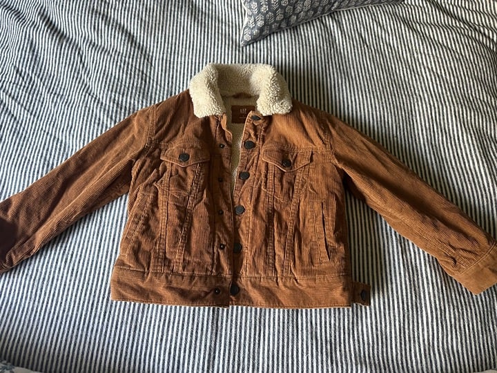Gap Boys small button up Sherpa lined Corduroy jacket