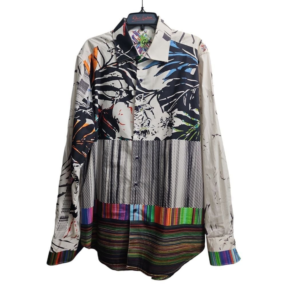 Robert Graham Passion Flower Artistic Multi-Pattern Classic Fit XL