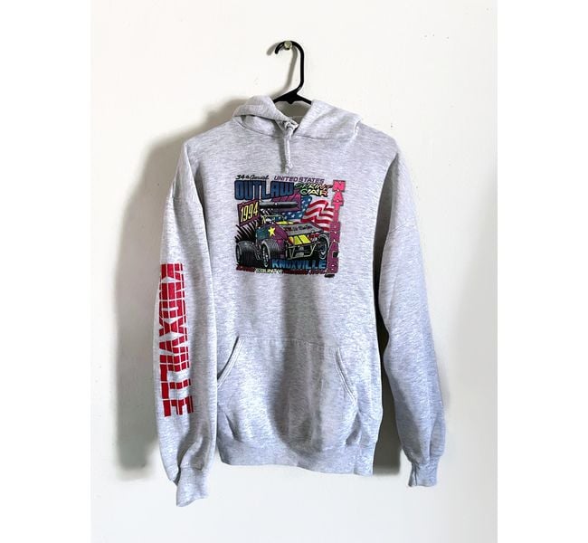 Vintage Sprint car Knoxville Rare Grey Jerzees Mens hoodie XL