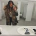 Fur camo parka coat