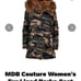 Fur camo parka coat