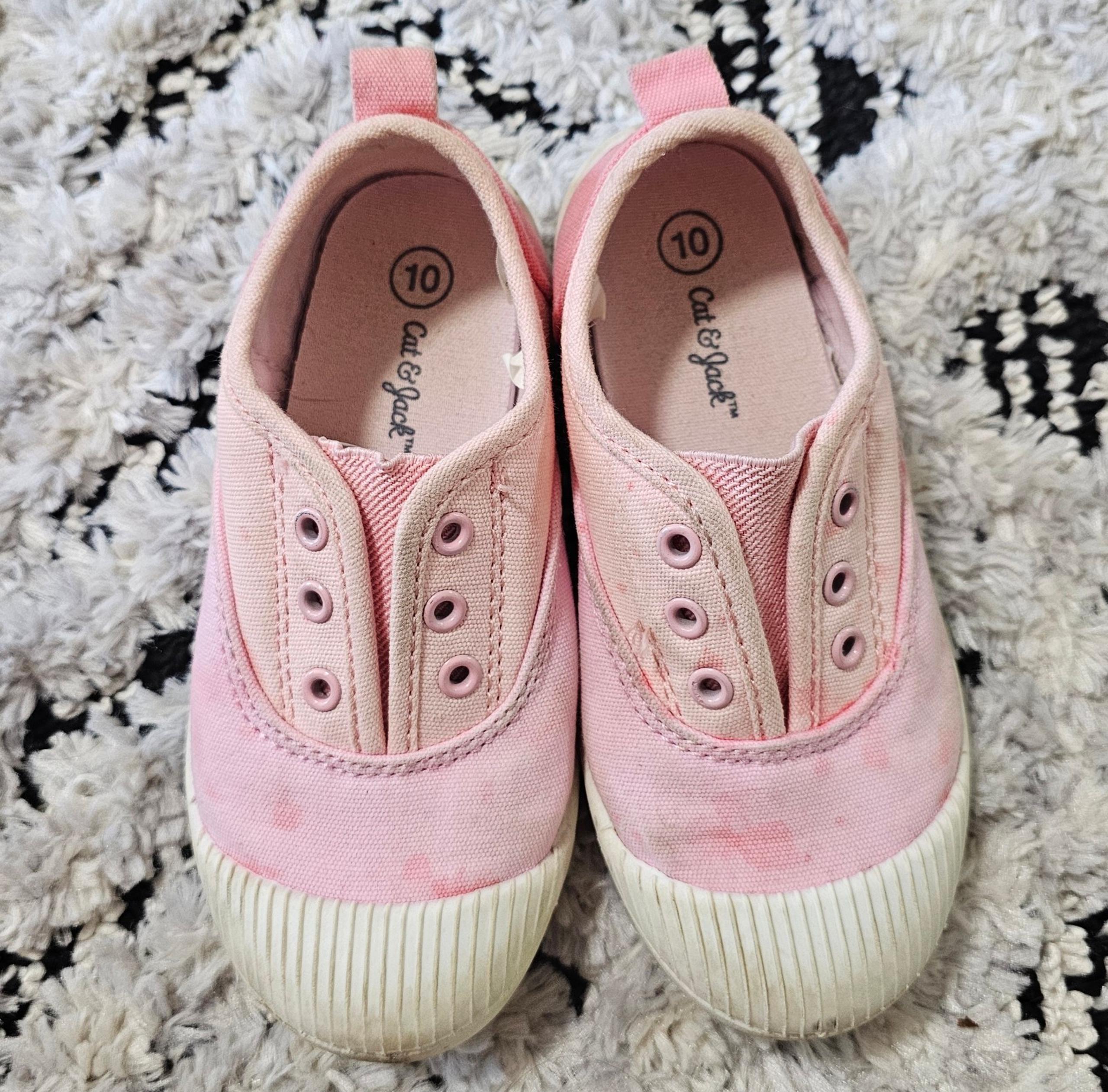 Cat & Jack Toddler Girl Light Pink Slip on Canvas Sneakers 10