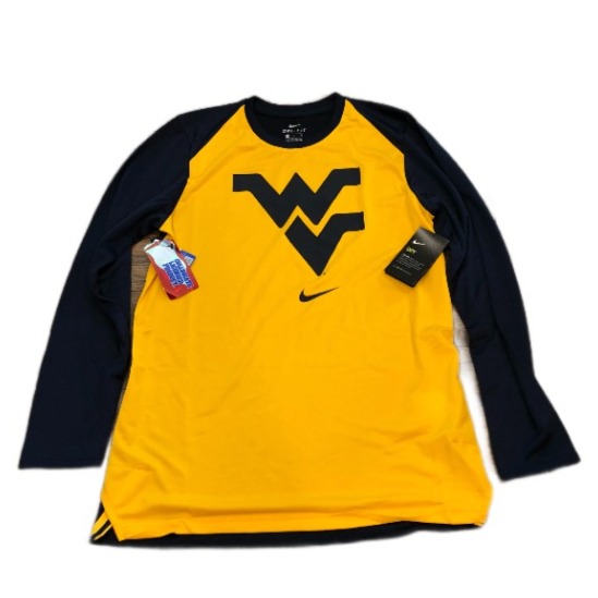 West Virginia Mountaineers Nike Dr-Fit Breath On-Court Small Shooting Shirt