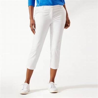 Tommy Bahama Women’s Boracay® Cropped Pants in White-Size 16