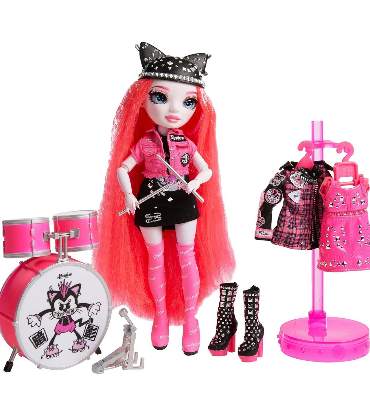 Rainbow High Vision and Neon Shadow-Mara Pinkett (Neon Pink) Fashion Doll.