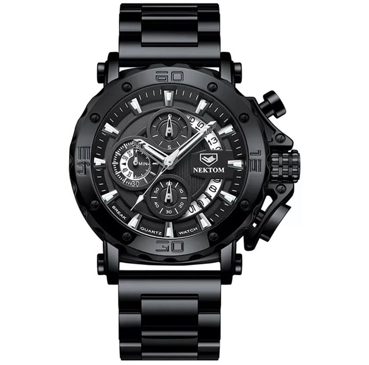 Nektom BIG Chunky Luxury Quartz Chronograph Waterproof Mens Tactical Gift