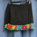 Herencia black embroidered wrap style skirt