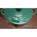 Le Creuset France #22 Jade Green Enameled Cast Iron Dutch Oven 3.5Qt Excellent!!