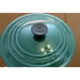 Le Creuset France #22 Jade Green Enameled Cast Iron Dutch Oven 3.5Qt Excellent!!