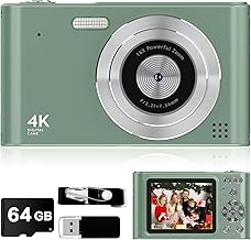 2025 Digital Camera, Kids Camera1080P, Vlog Camera with 64GB Card,16X Zoom Ant