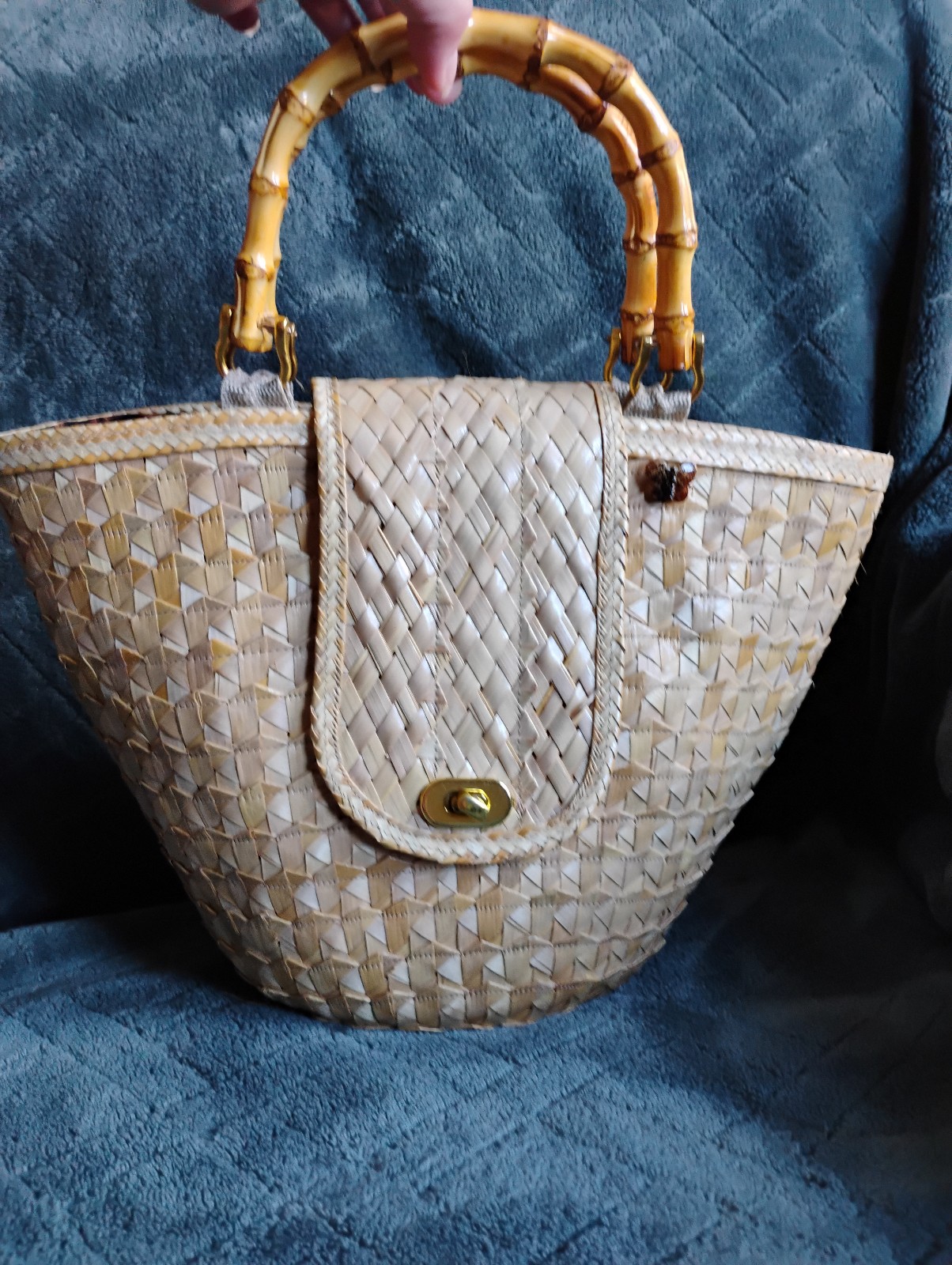 Original wicker handbag by Barbara jesubatham