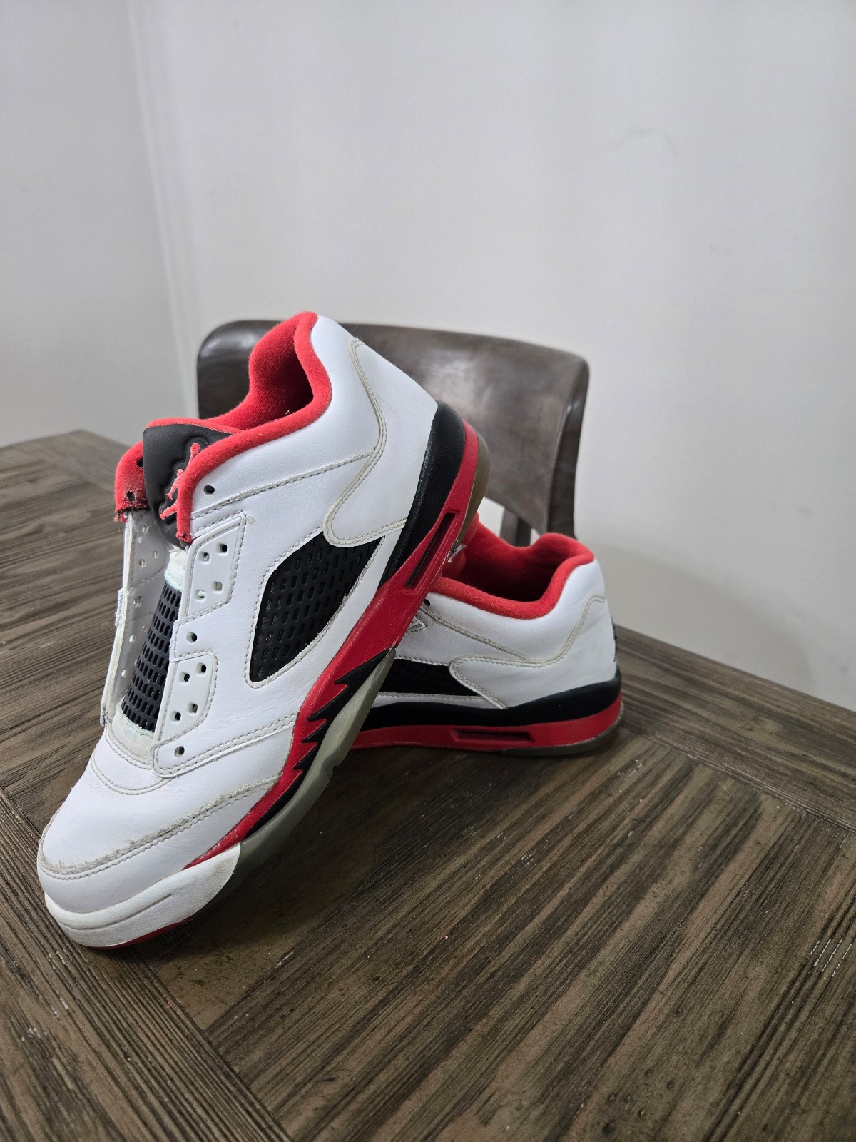 Air Jordan 5 Retro Low Fire Red/White/Black 314338-101 7Y
