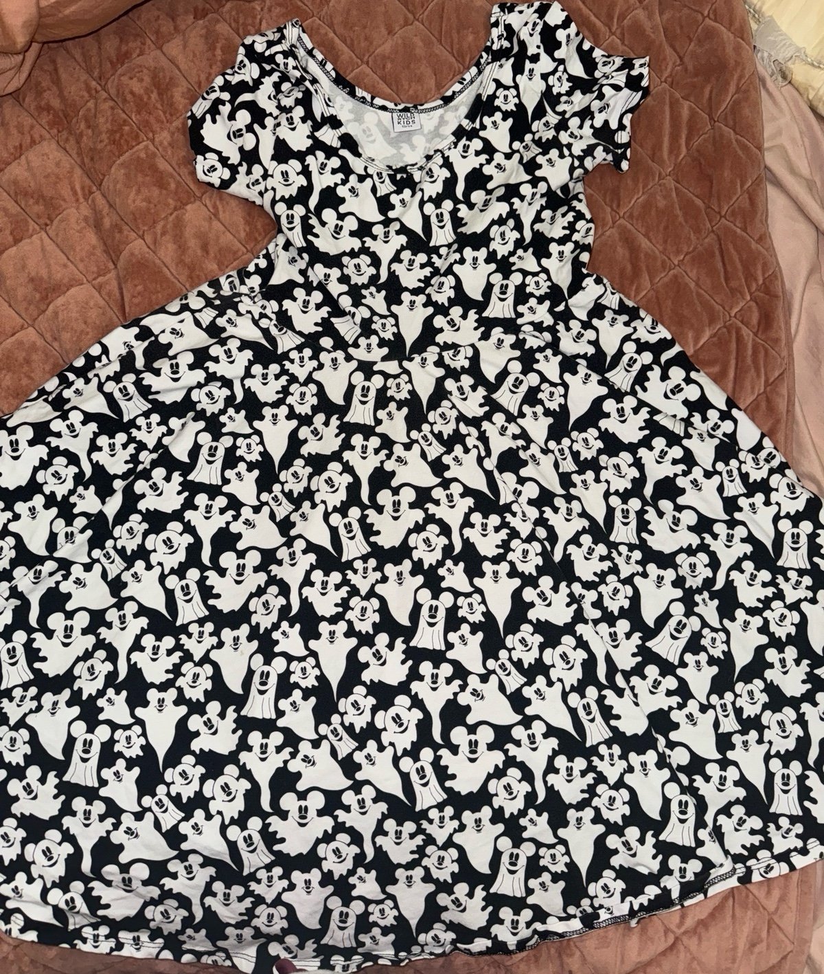 Wild Rich Kids 13/14 GHOST MICKEY MOUSE HALLOWEEN twirl dress woman small