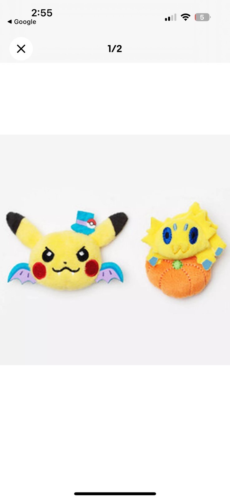 Pokemon Center: Halloween Parade 2015 Plush Badge bundle Set pikachu golbat