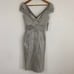 BADGLEY MISCHKA silver off the shoulder dress nwt