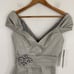 BADGLEY MISCHKA silver off the shoulder dress nwt