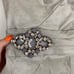 BADGLEY MISCHKA silver off the shoulder dress nwt