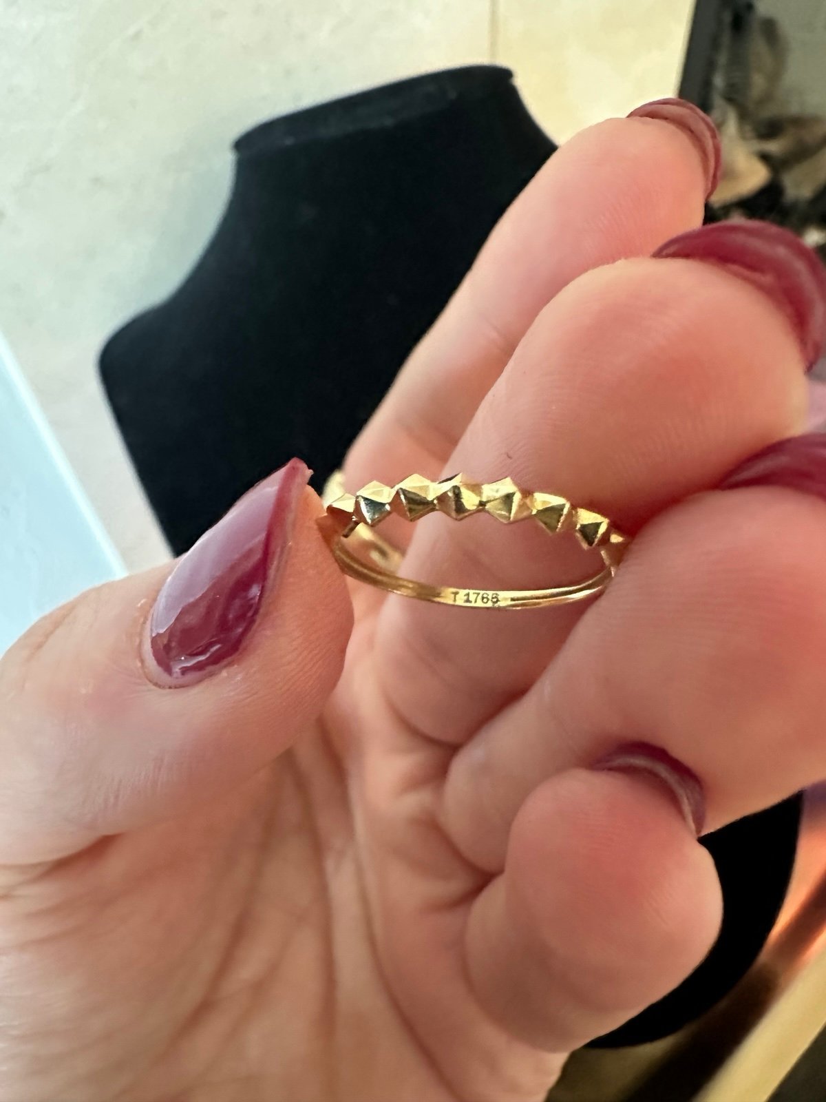 18k solid gold ring size 5