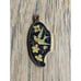 VINTAGE DAMASCENE Toledo Gold from Spain Bird and Floral Design MCM Pendant 1x2