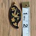 VINTAGE DAMASCENE Toledo Gold from Spain Bird and Floral Design MCM Pendant 1x2