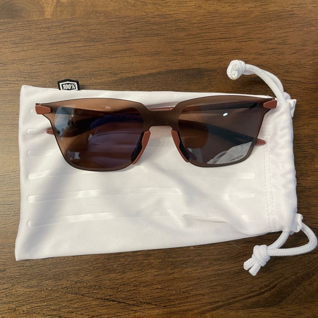 100% Legere Soft Tact Crimson HiPER® Silver Mirror Square Lens Sunglasses
