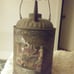 Vintage Oil tin with paper label