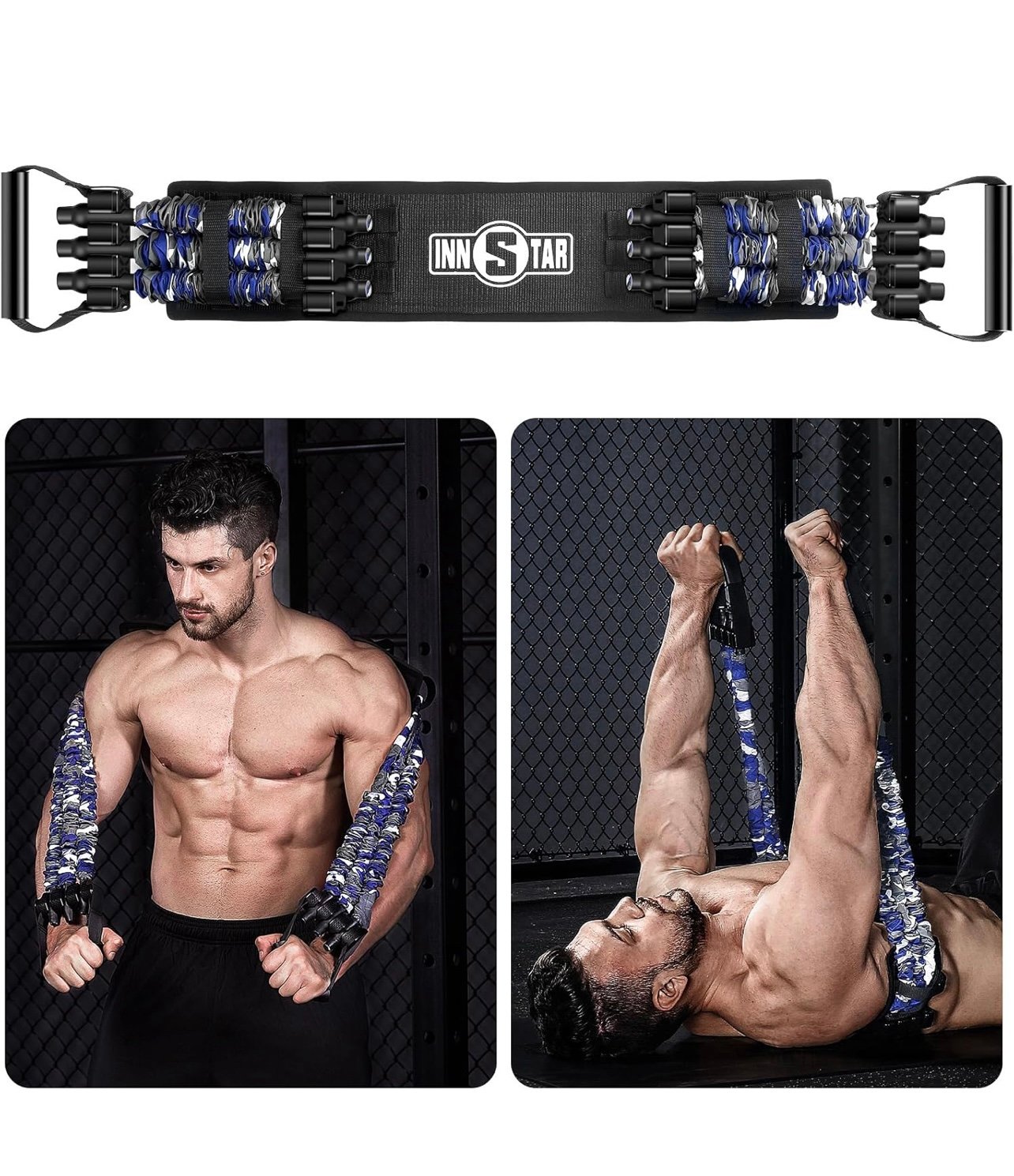 New Innstar Multi-Function Resistance Bands for Working Out, Push Up Exercise Ba