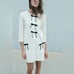 NWT Zara Woman Coquette SHORT KNIT DRESS WITH BOWS White & Black Size L Large