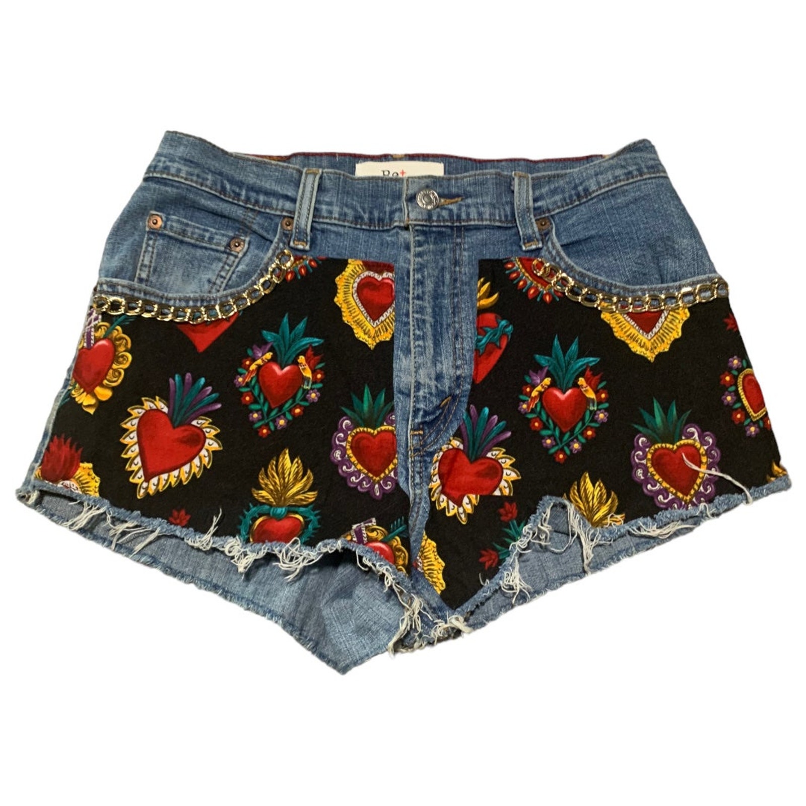 Levi’s Re plus denim shorts medium 10 high rise cut off reworked