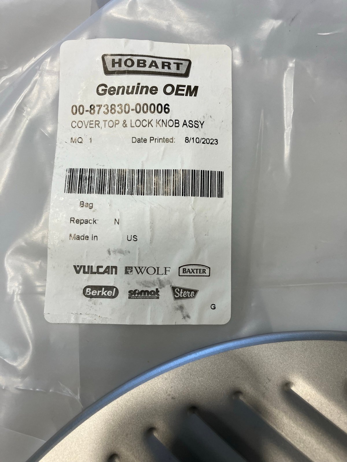 HOBART MEAT OR CHEESE SLICER BLADE COVER LAST PRICE DROP THEN GOES TO E BAY