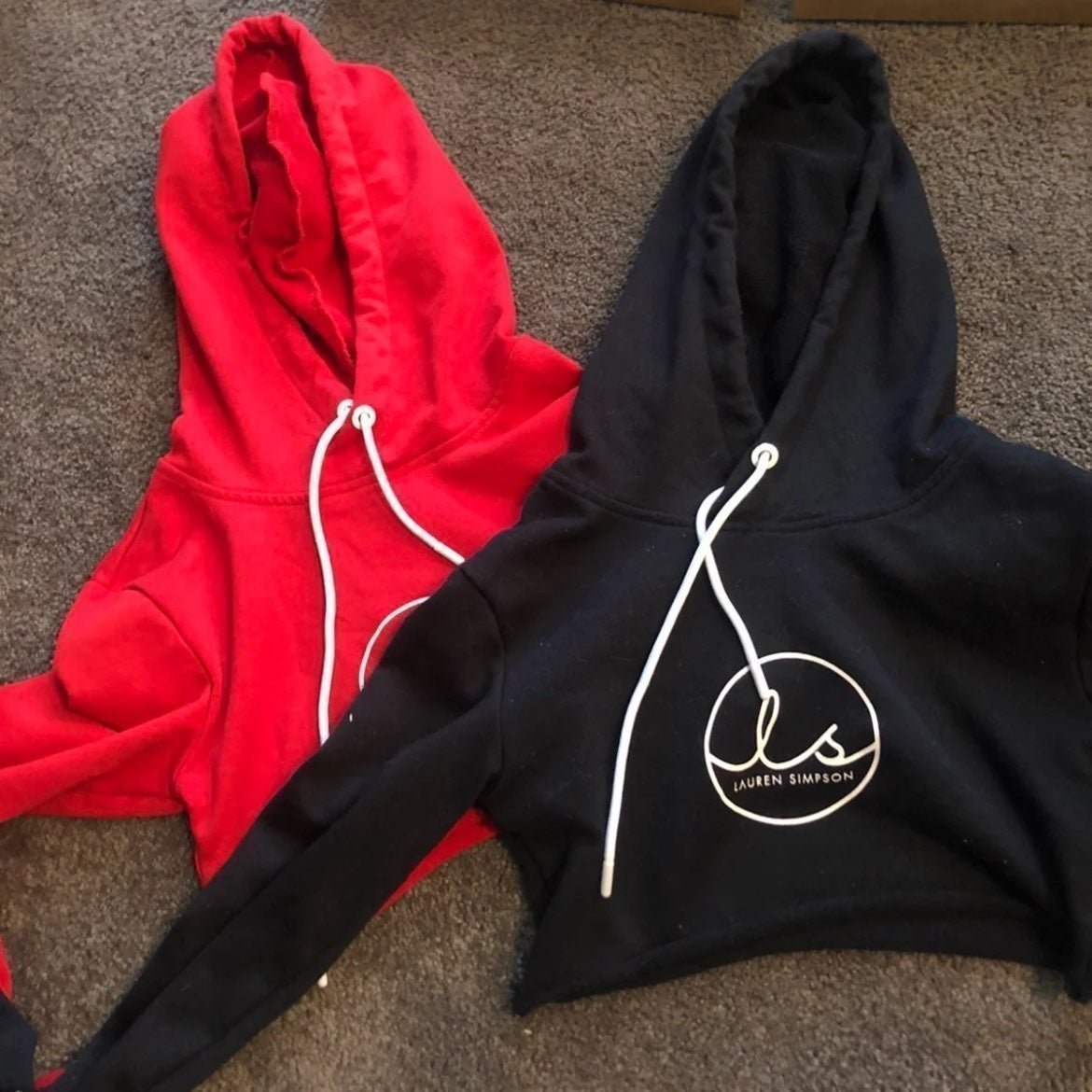 FREE SHIP 2 ryderwear cropped hoodies XS like new