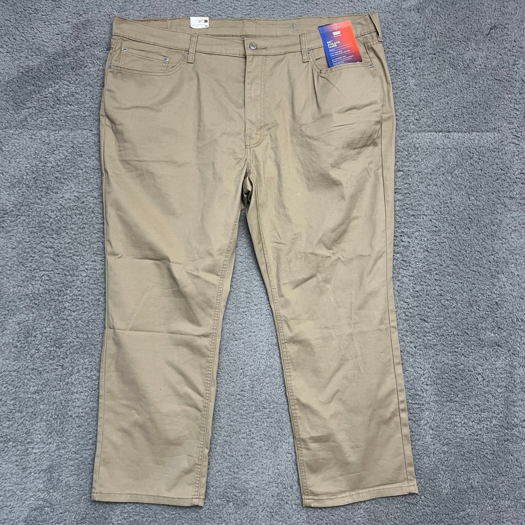 Levis 541 Pants Mens 46x30 Beige Athletic Taper All Seasons Tech Straight Fit