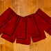 4 Pottery Barn Aspen Napkins NEW Set Cardinal RED ♥️Chief Velvet Trim Linen