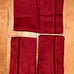 4 Pottery Barn Aspen Napkins NEW Set Cardinal RED ♥️Chief Velvet Trim Linen