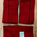 4 Pottery Barn Aspen Napkins NEW Set Cardinal RED ♥️Chief Velvet Trim Linen
