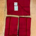 4 Pottery Barn Aspen Napkins NEW Set Cardinal RED ♥️Chief Velvet Trim Linen