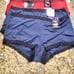 Maidenform NWT Sz 9 2XL Microfiber Boy Shorts Lace Blue White Red 6 Pair Panties