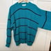 AMERICAN WEEKEND Teal Blue Dad Grandpa Acrylic Sweater Size M Oversized