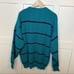AMERICAN WEEKEND Teal Blue Dad Grandpa Acrylic Sweater Size M Oversized