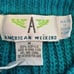 AMERICAN WEEKEND Teal Blue Dad Grandpa Acrylic Sweater Size M Oversized