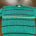 AMERICAN WEEKEND Teal Blue Dad Grandpa Acrylic Sweater Size M Oversized