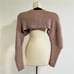 Anthropologie 525 Knit Puff-Sleeved Shrug in Gold Size XS/S NWT 120