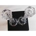 Tiffany & Co. Candlestick Pair Lead Crystal Classic Style Signed 9 Tall Vintage
