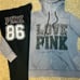 VS PINK floral rare love roses 86 joggers zip hoodie outfit set