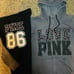 VS PINK floral rare love roses 86 joggers zip hoodie outfit set