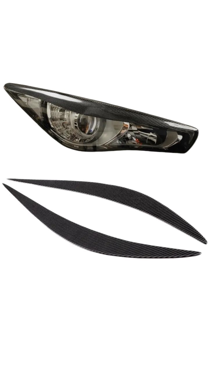 Infiniti Q50 Q60 carbon fiber headlight trim eyelid (covers) lashes