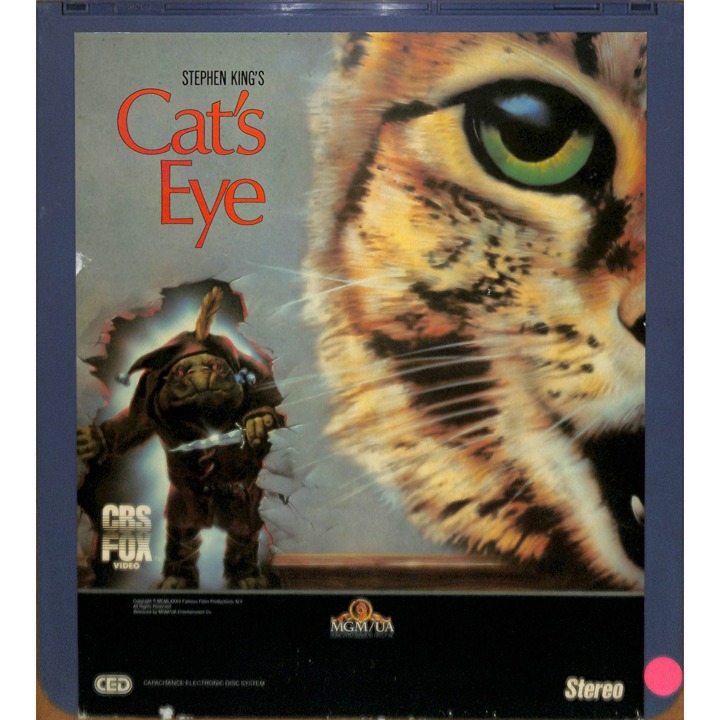 Cat's Eye (1985) Vintage CED RCA SelectaVision Videodisc TESTEDWORKING