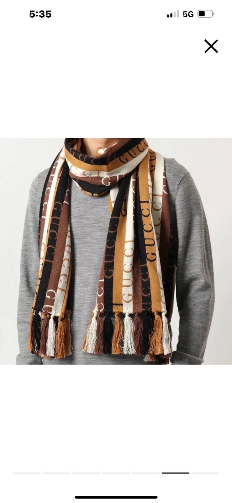 Gucci scarf Unisex NWT