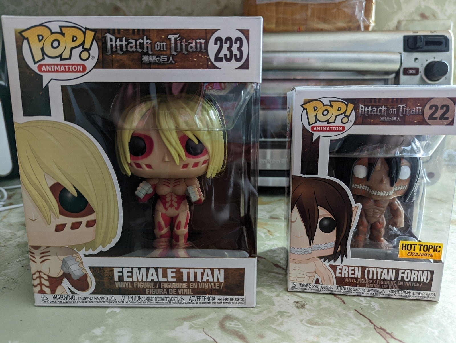 Attack Titan AND Female Titan Funko Pop